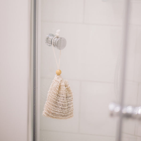 Naturlig sæbepose i sisal til brug i badet